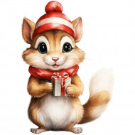 Nažehlovačka Veverka s dárečkem