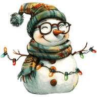 Nažehlovačka Sněhulák a světýlka nerd