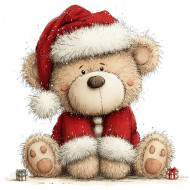 Nažehlovačka Medvídek Santa