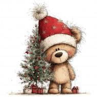 Nažehlovačka Medvídek stromeček a dárečky