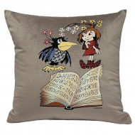Povlak na polštářek Malá čarodějnice a kniha
