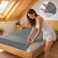 Prostěradlo jersey tm.šedá 51