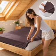 Prostěradlo jersey tm.hnědá 45