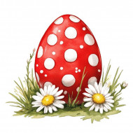 Nažehlovačka Červenobílá kraslice