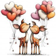 Nažehlovačka Srnky a balónky